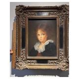 Antique wooden frame Oil painting