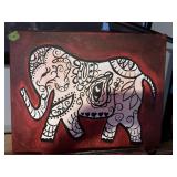 Oil on canvas Elephant painting