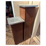 Custom made wooden lamp stands