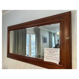 Wooden frame, beveled mirror