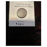Rare 1860 Copper Nickel Indian Head penny