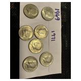 1969 and 1971 US Kennedy half dollars