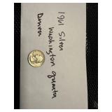 1961D Silver Washington quarter