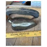 Wooden handle electric iron