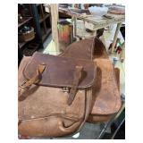 Leather saddlebags