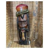 Hand-carved and handpainted African mask