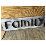 3D style Family sign