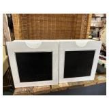 Pair of keepsake organizers, chalkboard front