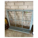 Wooden frame window shelf
