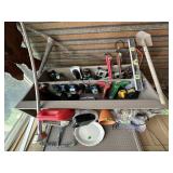 Shelf w/misc garage items