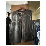 Leather Harley Davidson vest