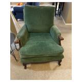 Green cloth arm chair