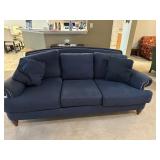 Clean,Ethan Allen  Blue cloth couch