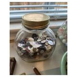 Old jar w/misc buttons