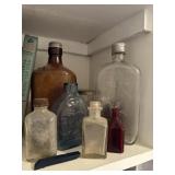 Misc old glass bottles