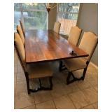 8ft Wooden table and chairs