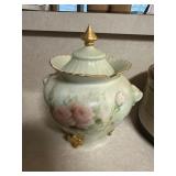 Handpainted dish w/lid