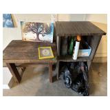 Shelf, bench, misc garage items