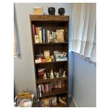 Bookshelf w/misc books.],collectibles etc