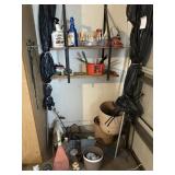Misc contents of garage corner