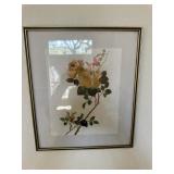 Framed Satin Thread ? Floral picture