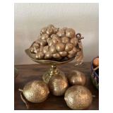 Gold tone misc Fruit decor
