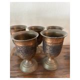 Handcrafted Kashmiri copper and brass Goblets