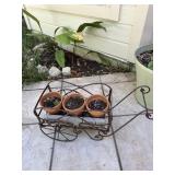 Misc metal planters