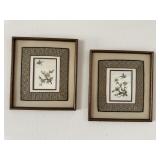 Pair of Asian silk embroidery picture