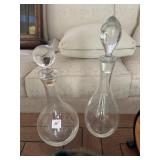 Pair of glass decantors