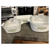 Shell Avocado Corningware dishes