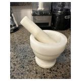 Marble Pedestal and Morter set