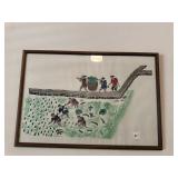 Framed Asian art