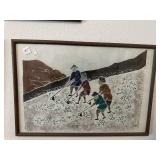 Mid Century Asian woodblock print