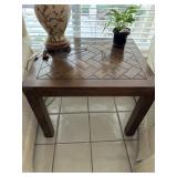 Wooden lamp table