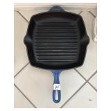 Blue enamel Cast iron skillet