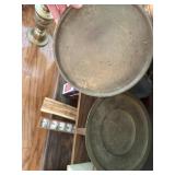 Pair of brass platters