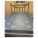 Brass headboard w/mattress-Queen