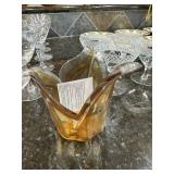 Murano Amber handblown  dish