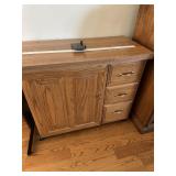 Oak computer cabinet