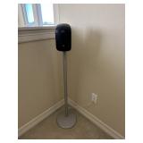 Pair of B&W speakers on a stand