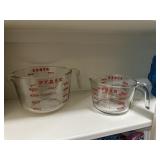 Pair of Pyrex measuring cups