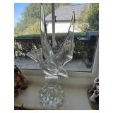 Solid glass Bird in Flight