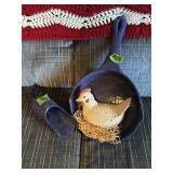Blue enamel like decor