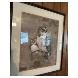 Framed Owls print