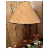 Wood base lamp