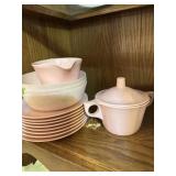 Pink (hard plastic) dishes