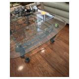 Glass top coffee table