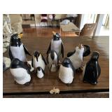 MIsc lot of glazed  black and white Penguins