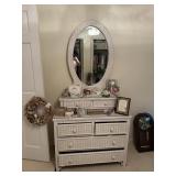 Wicker dresser w/mirror